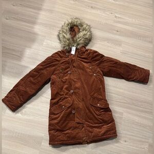 American Eagle Women’s Brown Corduroy Winter Jacket - XS - NWT